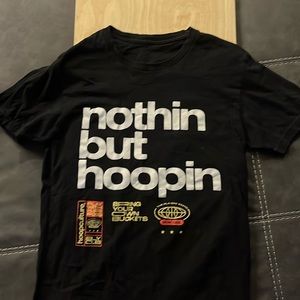 Black hoopin t shirt